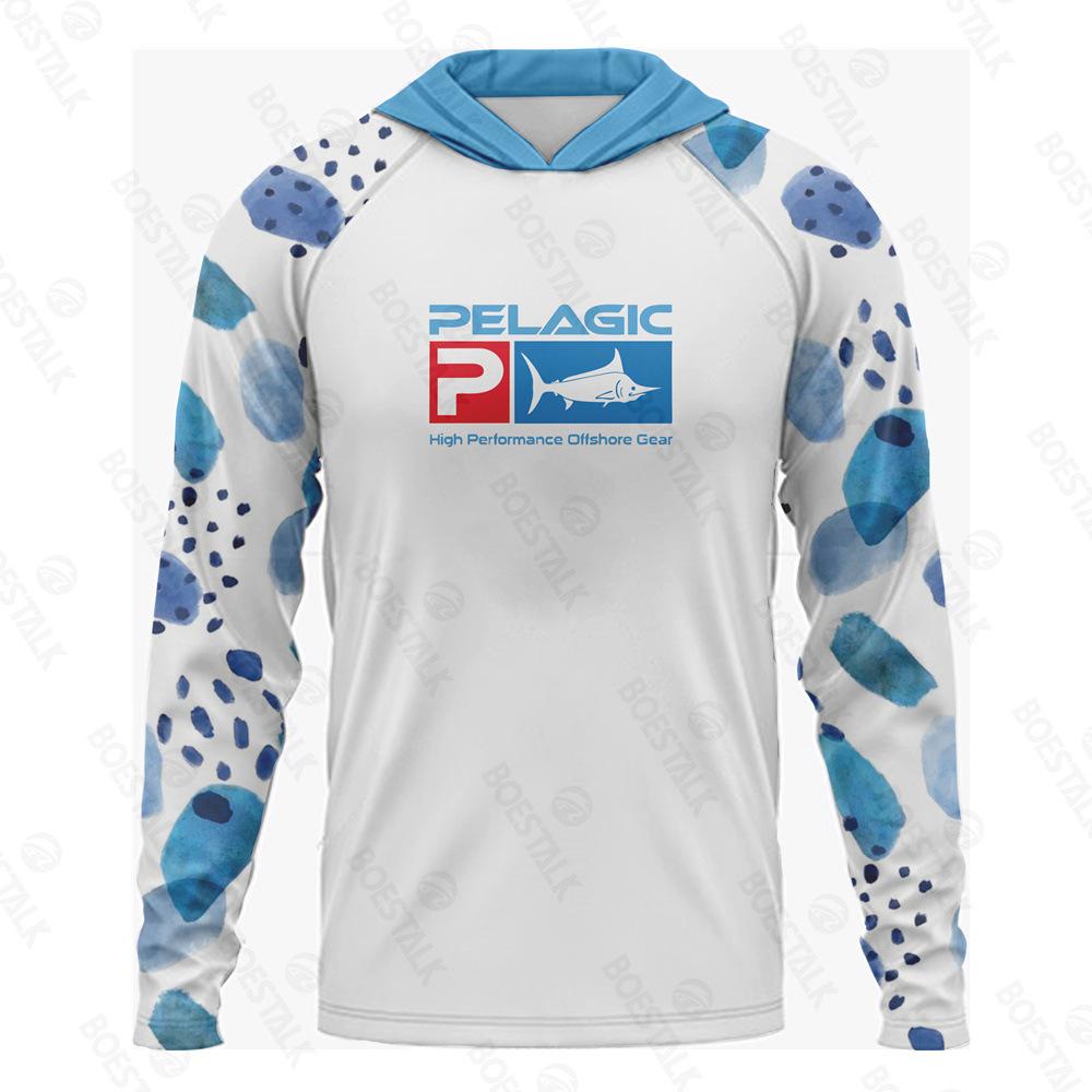 2024 New Long Sleeve Hooded Fishing Suit Lightweight Sunscreen UV Protection UPF 50 Luya Fishing Suit