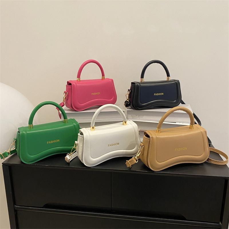 Trendy Urban Minimalist Shoulder Bag With Contrasting Stitching Details In Multiple Colors