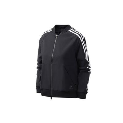 Stehkragen Sportjacke Damen Oberbekleidung Schwarz FK3511