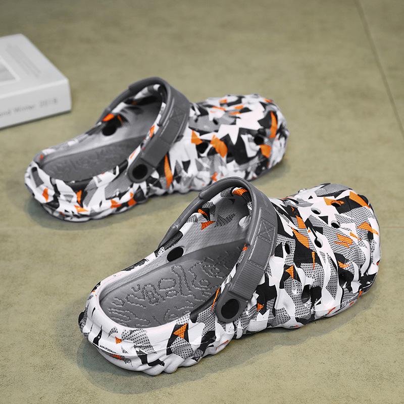 Men Hole Clogs Slippers Men Garden Shoes For Men Arch Support Slides Summer Fashion Beach Slippers Non-Slip Eva Slippers