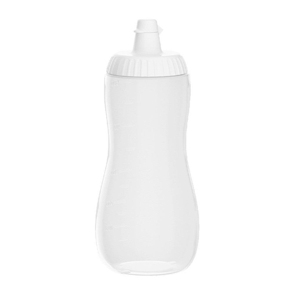 

500ML Condiment Squeeze Bottle with Scale Leak-Proof Seasoning Extruded Bottle Transparent Salad Dressing Container