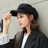 Solid Color British Berets Ear Protection Artist Hat Elegant Woolen Octagonal Hat  Girl