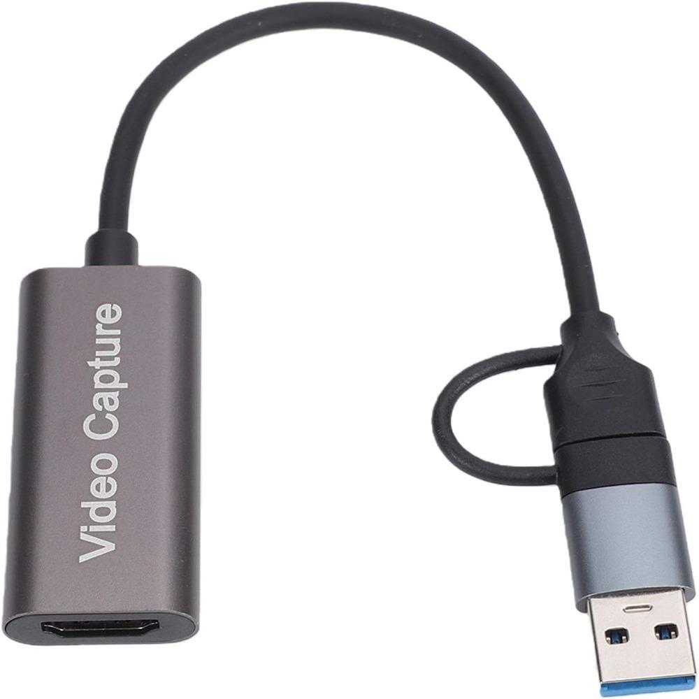USB Type Game Capture Device 1080P 60FPS HD to USB Adapter Compact Video Capture Card Recording