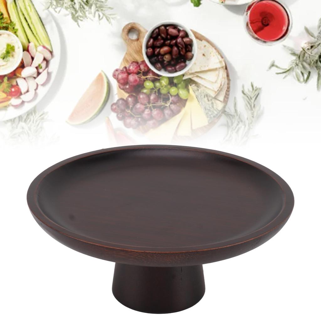 Einfache Hohe Obstplatte Haushalt   Holz Rund Hoch Obstkuchen Tablett Hohe Obstschale