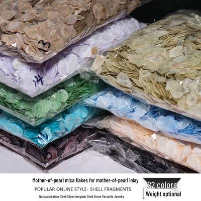 Flocos de Mica Perolados de Concha Natural para Nail Art Mãe-de-Pérola DIY e Enfeites Artesanais