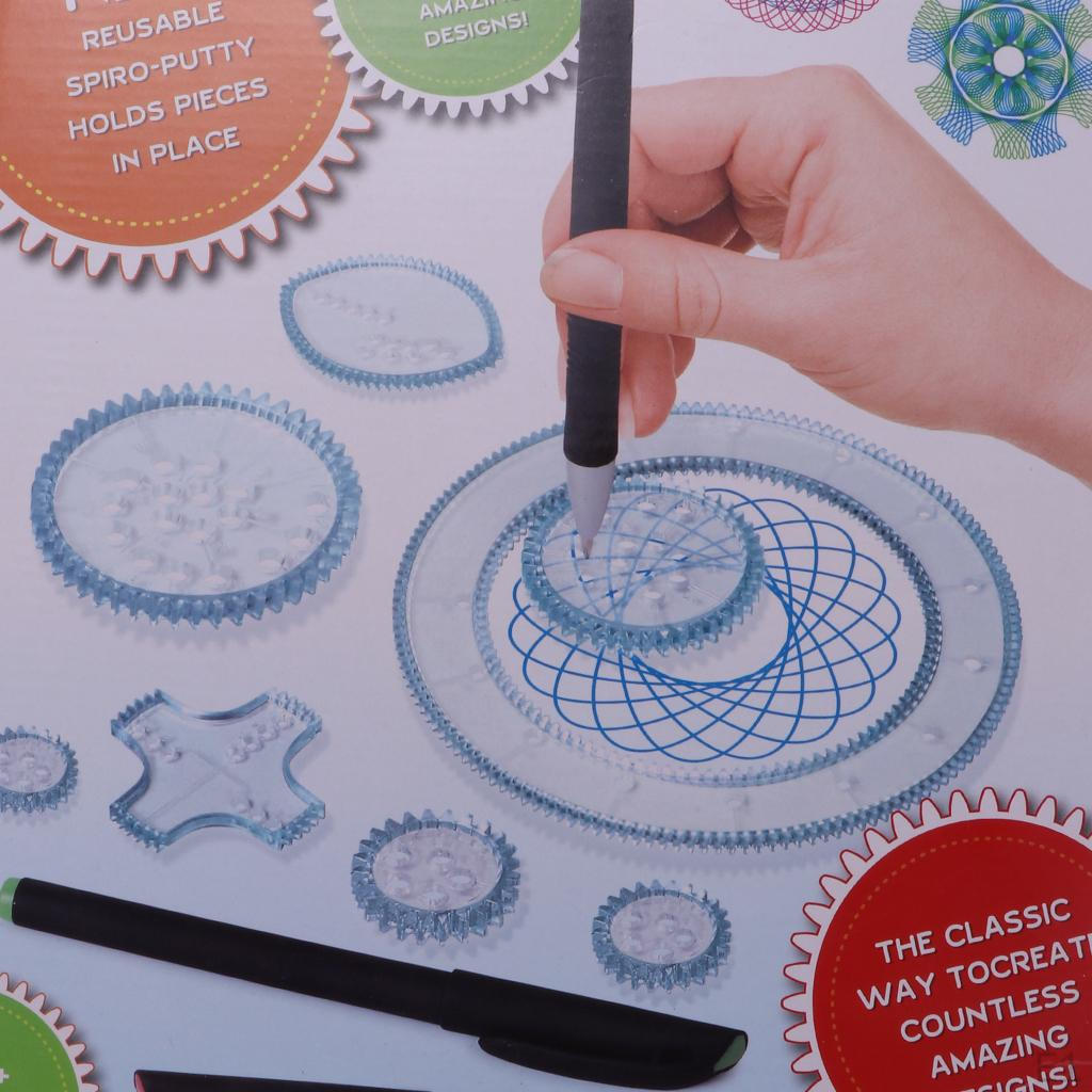 2 Creative , Kids Geometric Ruler Art Drawing Toys, Birthday Gift