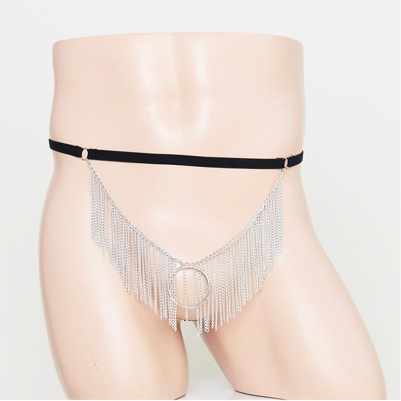 Sexy Dew PP Men's T-pants Sex Panties Sex Chain Hoop Thong Sex Panties