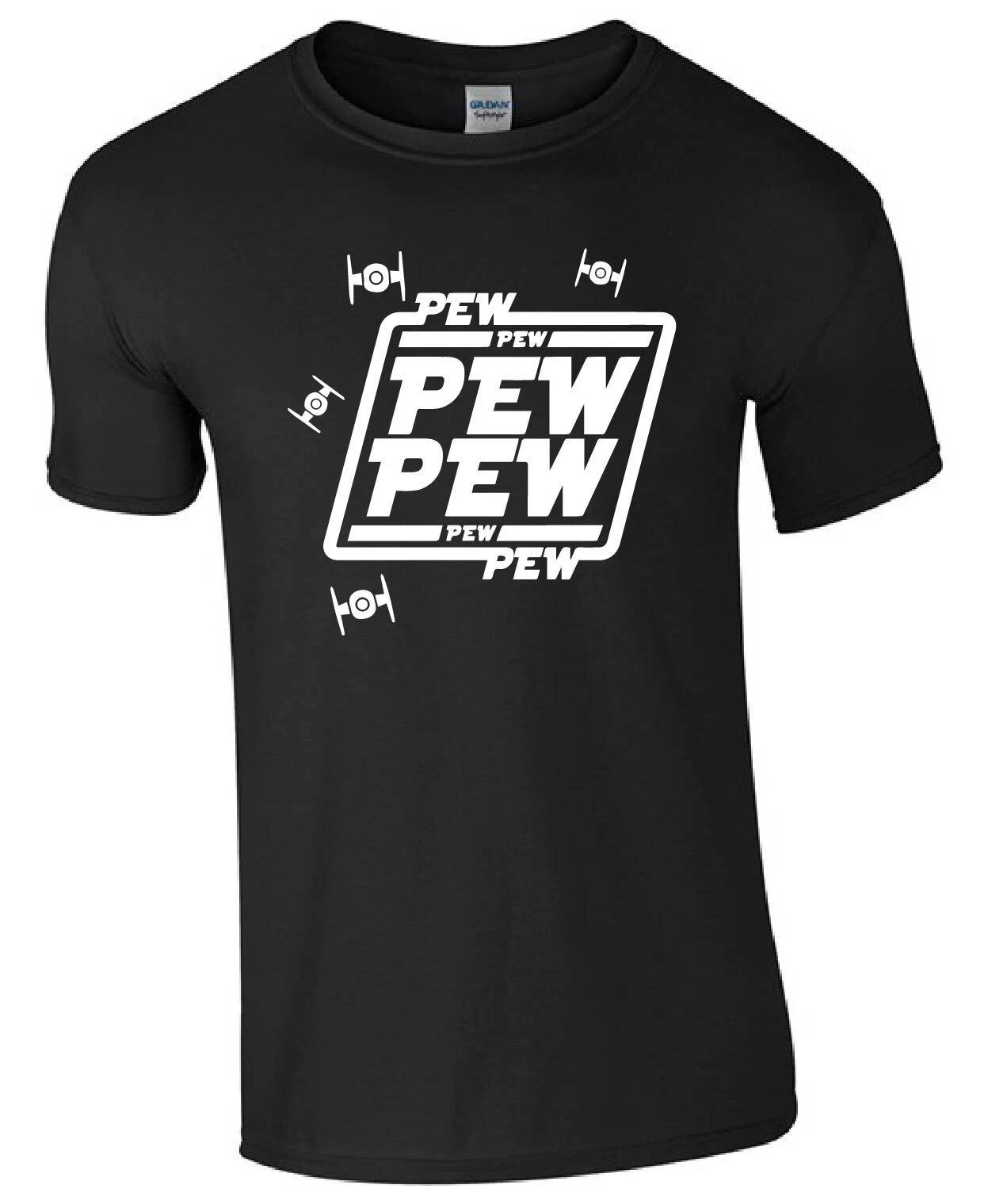 Pew Pew Star Wars Inspired Funny Gift unisex kids/adults Top T-shirt MAY 4TH L