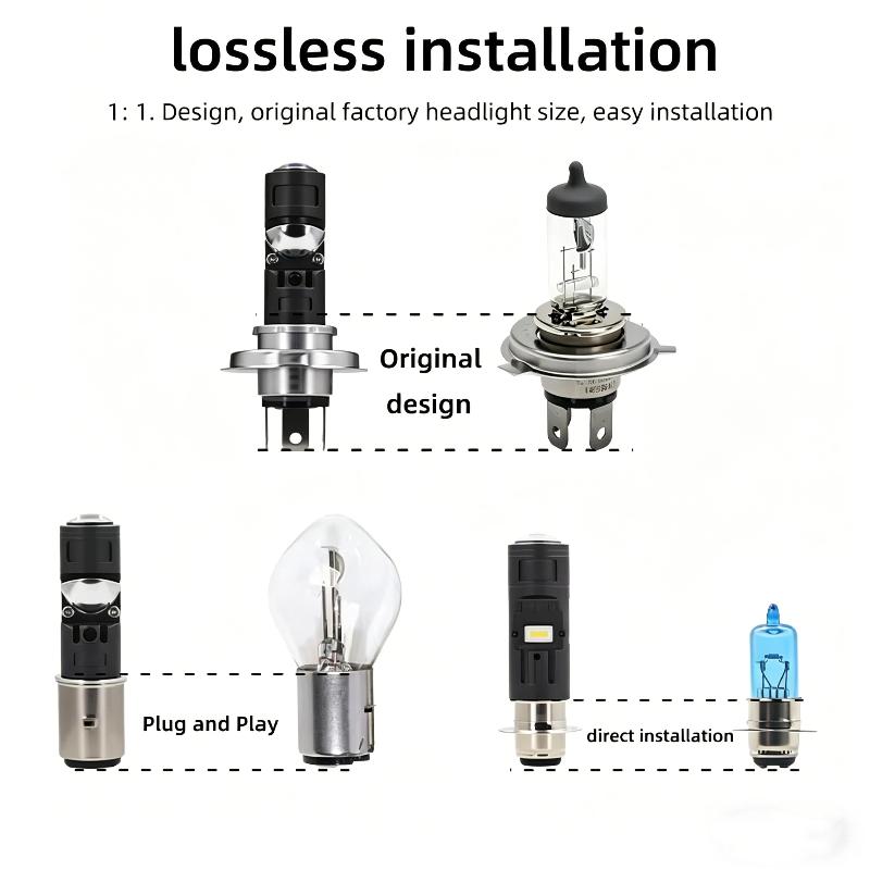 1Pcs Csp Moto Led H4 Ba20D P15D Motorcycle Headlight Bulb Super Bright 1450Lm Motos Accessories High Lo Beam Fog Light 12V