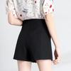 Women's High Waist Wide-Leg Summer Shorts - White A-Line, Black Slim Style, All-Match and Loose Fit