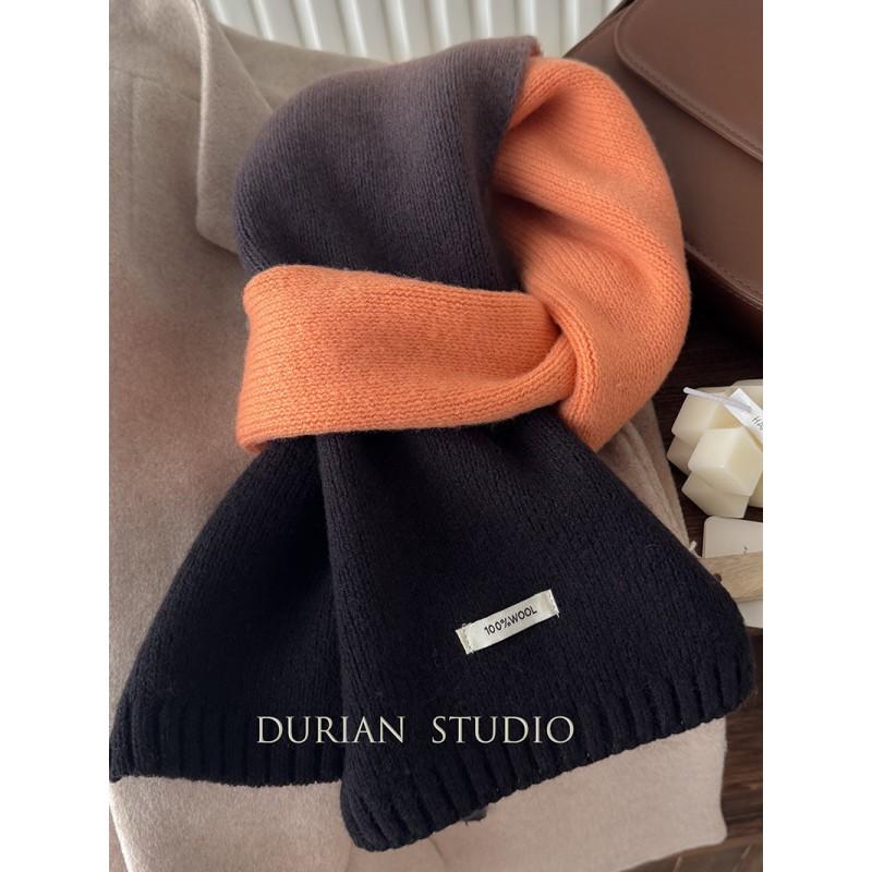 Womens Gradient Knit Wool Scarf Winter Warm Thick Neck Wrap 100% Pure 160x20cm Fashion Accessory