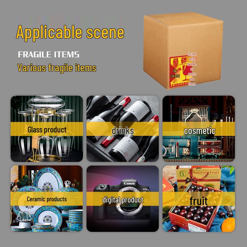 Large Fragile Label - Handle with Care: Do Not Drop, Do Not Press, Express Delivery, Heavy Pressure