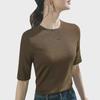 Women's Summer Korean-Style Slimming Half-Sleeve T-Shirt - Solid Color, Versatile Design