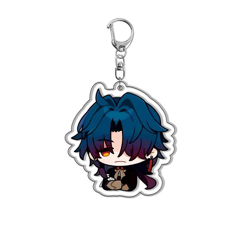 Acrylic Keychains Honkai Star Rail Tingyun Elysia Asta Herta Jing Yuan March 7th Yanqing Key Chain A String Bag Backpack Pendant