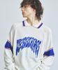 KNITTED Varsity Jacquard Collar Knit Off White