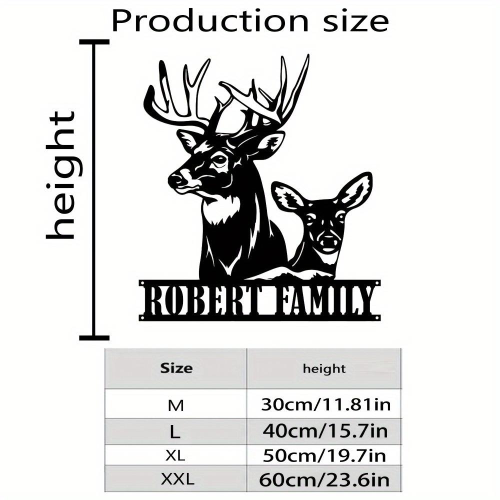 

Unique 1pc Personalizable Elk Silhouette Metal Sign Matte Art Deco Reusable Pre-Pasted for Home Outdoor Garden Decor 30cm