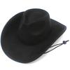 Retro British Style Western Cowboy Hat Fashionable Warped Edge with Windbreak Rope Tibetan Top Hat Men's and Women's Outdoor Mountaineering Hat