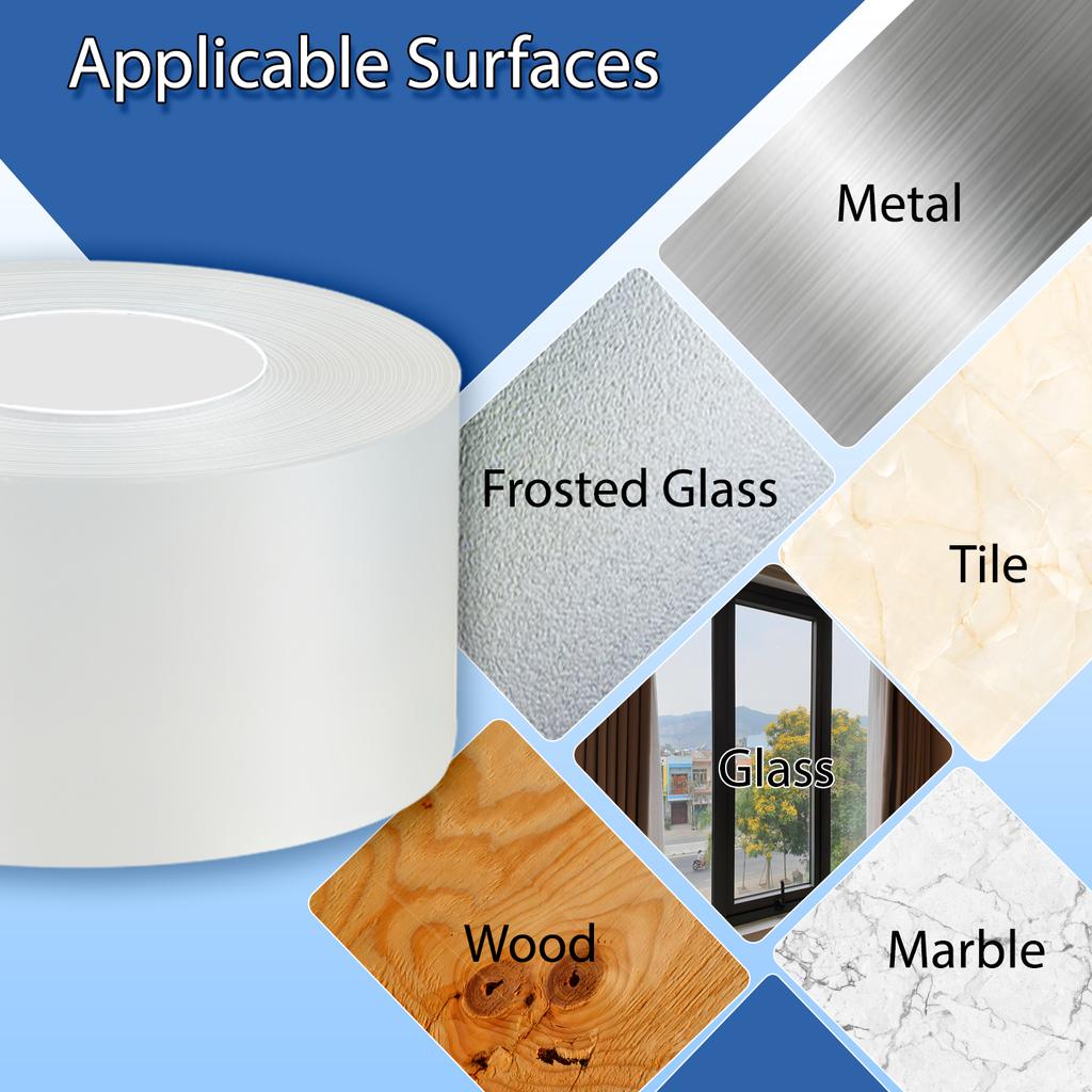 Enkelsidig nano transparent tejp, vindtätt och vattentätt fönster, badrumshörn anti-mögel, bordshörn anti-kollisionstejp