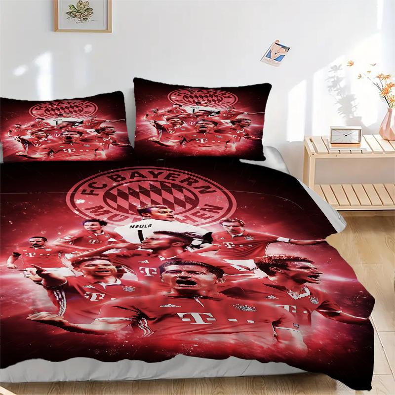 3 Stück Bayern München Legenden Bettwäsche-Sets Für Alle Größen Neu 3D-Druck Bettbezug Bettdecke Bettbezug Kissenbezug Schlafzimmerdekoration