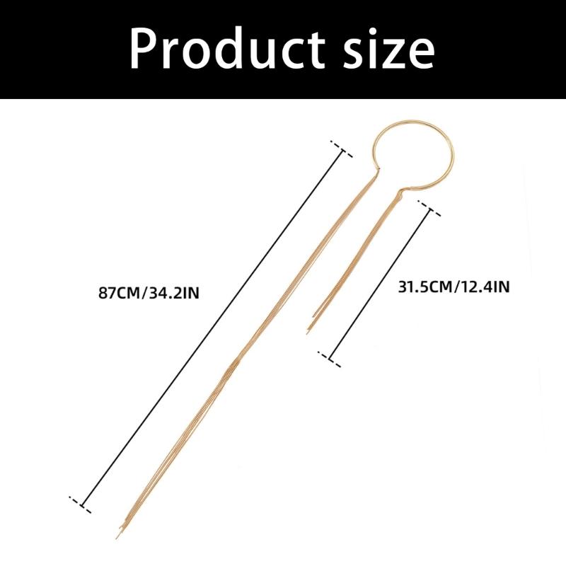 Pack of 1 Simple Bohemian Long Layering Tassels Pendant Necklace Lightweight Alloy Design Comfort Wear Perfect Gift for Women