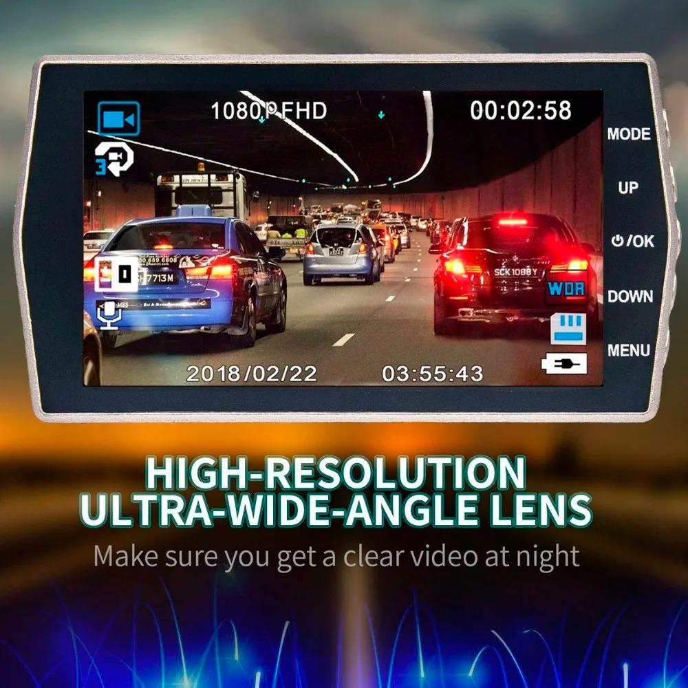 Carro DVR Full HD 1080P Dash Cam Veículo Câmera Drive Video Recorder Black Box Auto Dashcam Night Vision Car Acessórios Registrar