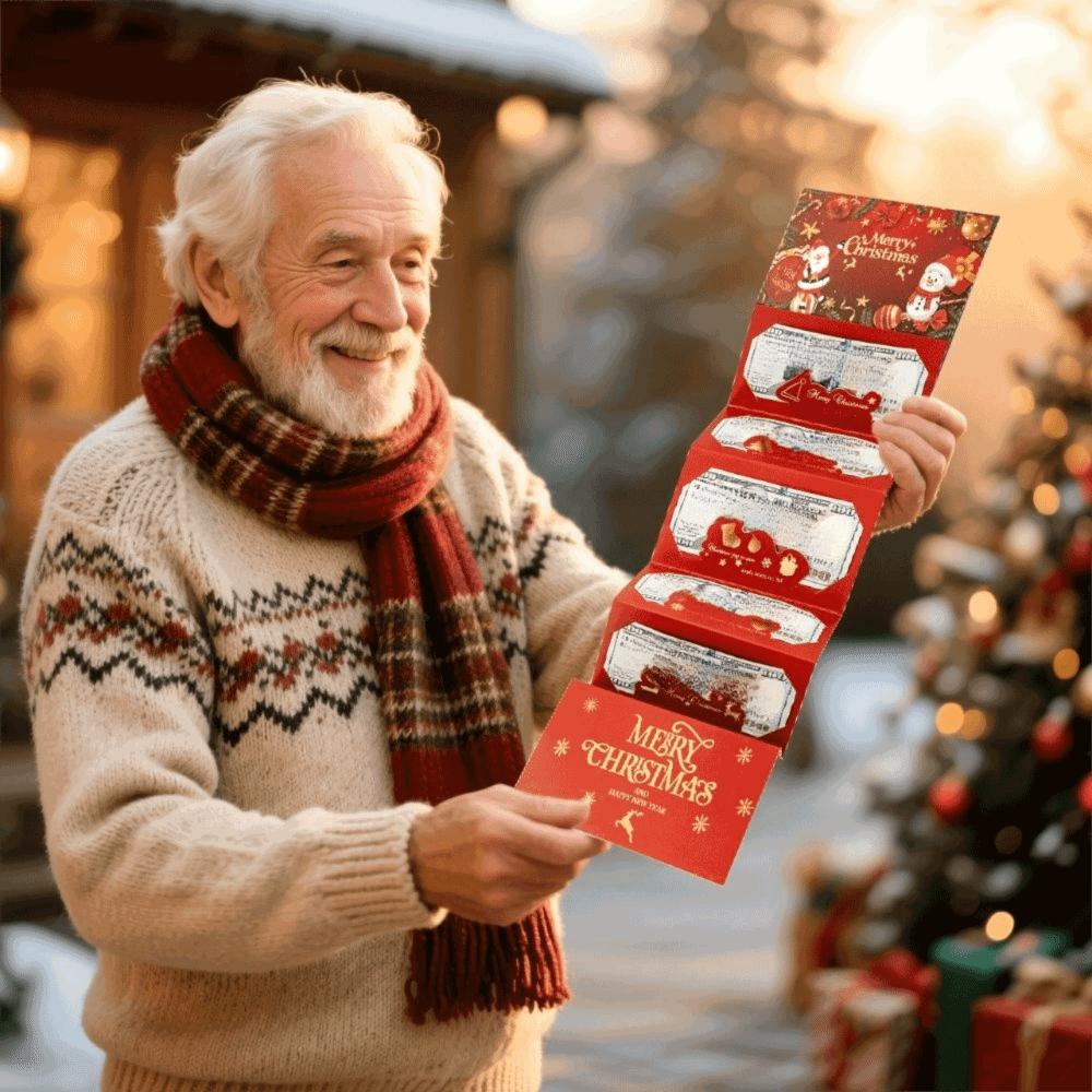 2 Set Santa Claus Christmas Money Card Envelope 6 Card Positions Merry Christmas Decorations Gift