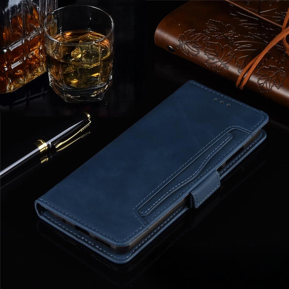 Motorola Edge 60 Pro Flip Case - Card Slot Wallet, Blue