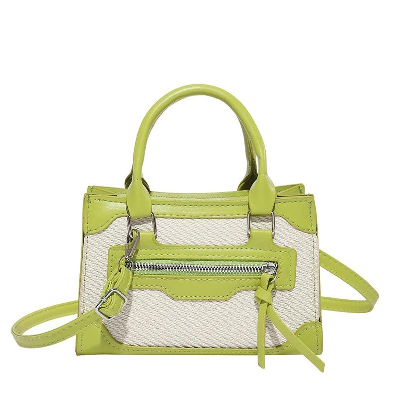 Niche Trend Fashion Small Square Bag 2025 New Summer Contrasting Colors Simple and Versatile Single Shoulder Oblique Span Portable