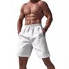 Men's Casual Loose Fit Cotton and Linen Shorts for Beach and Sports