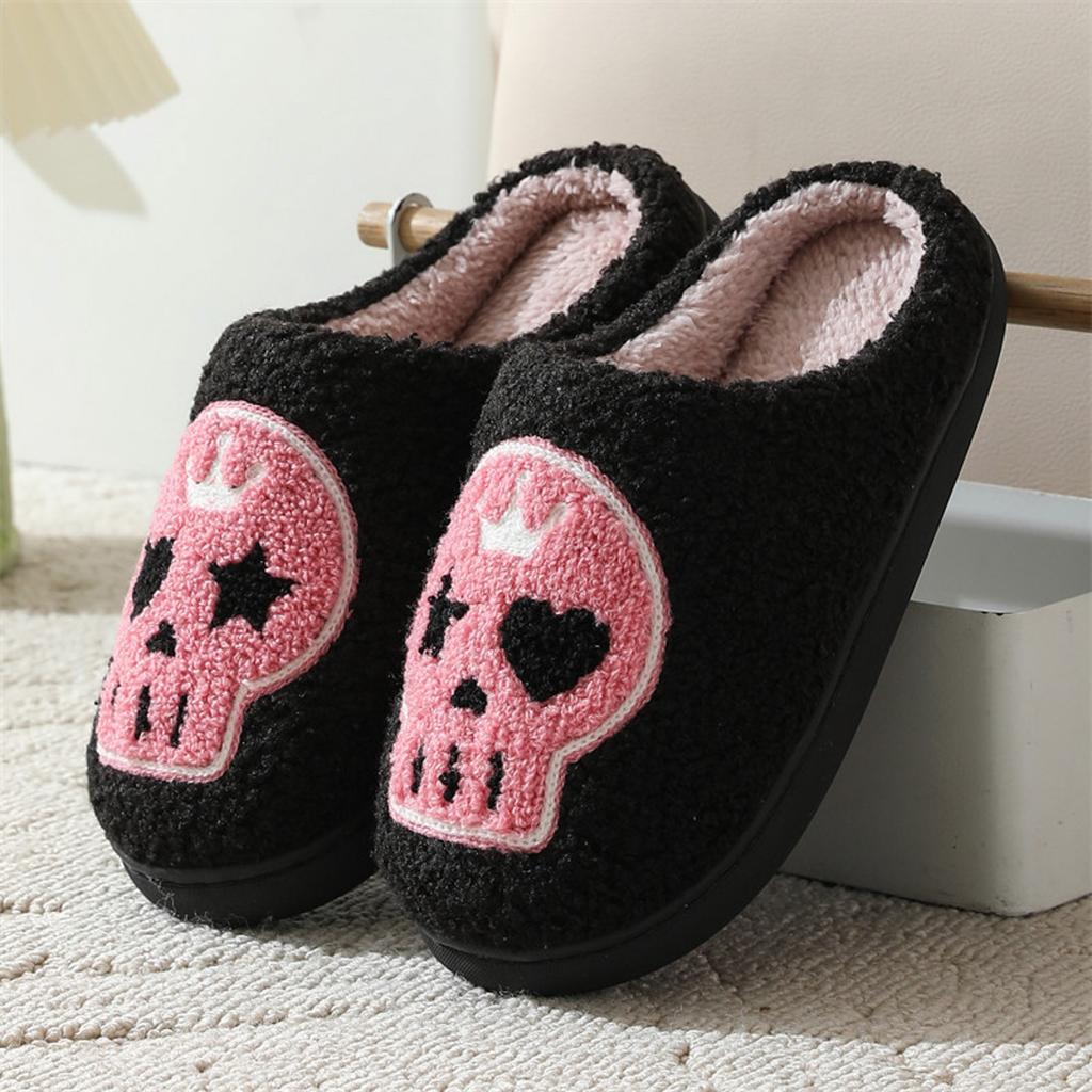 Halloween Women's Cotton Slippers Fashionable And Casual Closed Toe Slippers For Home Outdoor Wear Womens Home Slippers