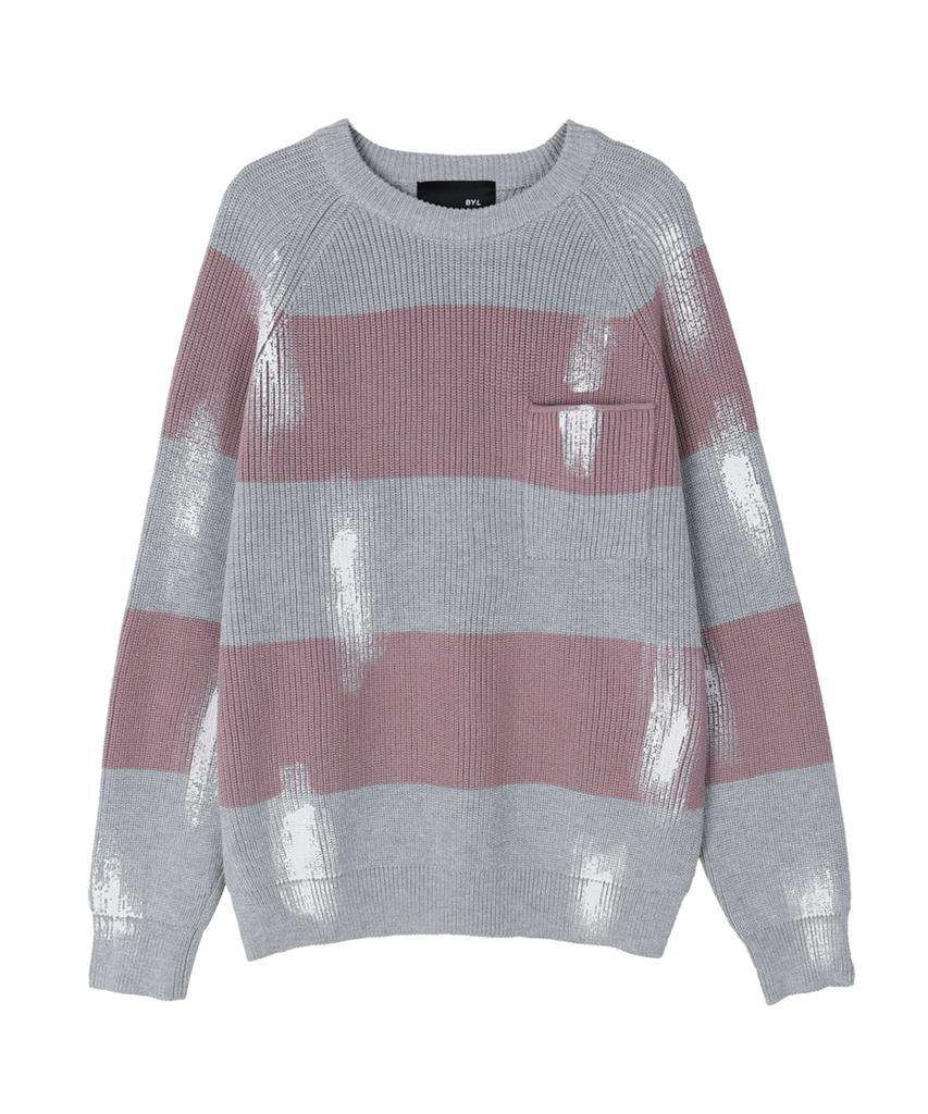 BY.L Painted Stripe Knit_2 Colors