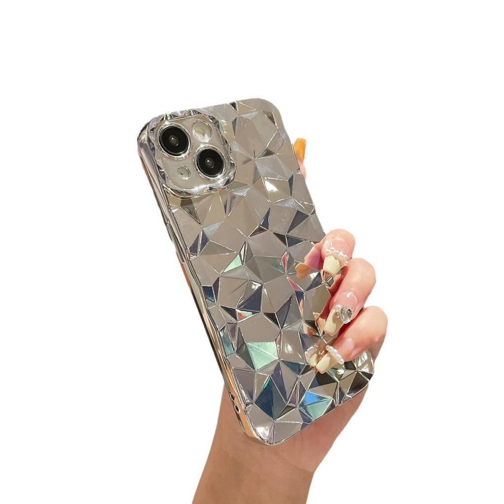 Electroplated Diamond Phone Case for iPhone 12 Pro, 13, 14 Pro Max, 15 - High-End Niche Design