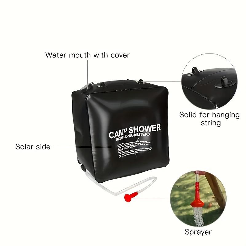 Solar Shower Bag 40L Durable PVC Portable Camping Shower Bag - Ideal for Outdoor Bathing and Handwashing during Hiking and Mountaineering