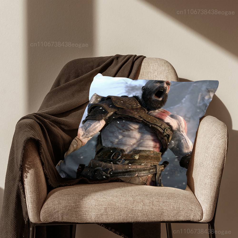 Funda de Cojín Decorativa Genial del Juego G-God OF W-War Para 45x45cm,55x55cm,30x30cm Para Decoración de Dormitorio en Casa y Protector