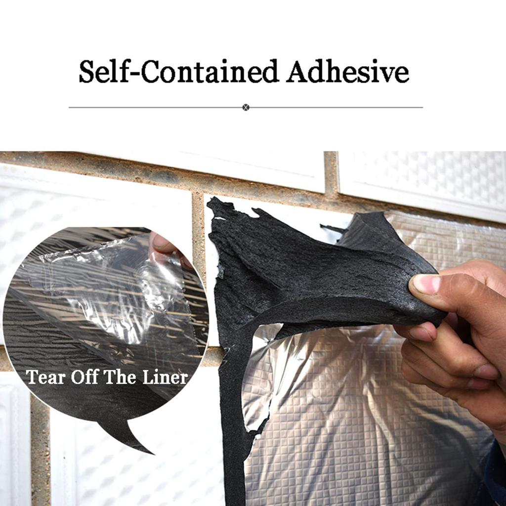 500x2000x10mm Thick Self Adhesive Aluminum Foil Heat Shield Sound Deadener Mat for Car Door Engine Hood Insulation
