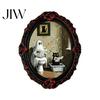 Scratch Resistant Fridge Decor Halloween Ghost Refrigerator Magnet, Retro Gothic Magnets, Oval Picture Frame Magnetic Stickers for Kitchen