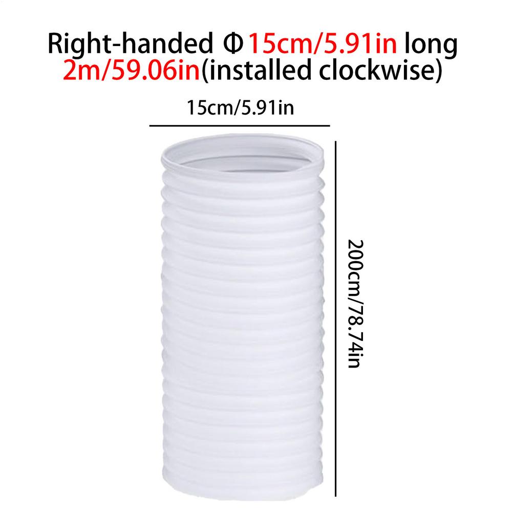Flexible Air Conditioner Exhaust Hose With 5.9 Inch Diameter Portable AC Vent Duct Heat Dissipation Hose Steel Wire Telescopic