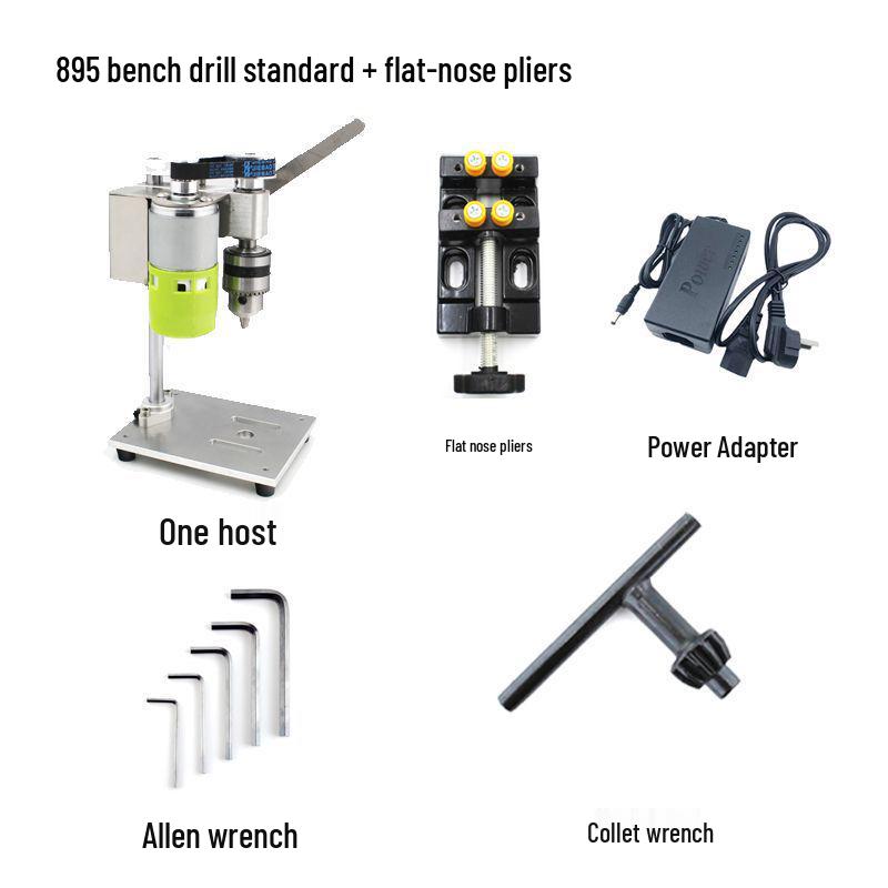 Compact Precision Desktop Drill Press for DIY and Watch Repair, Variable Speed Electric Benchtop Tool