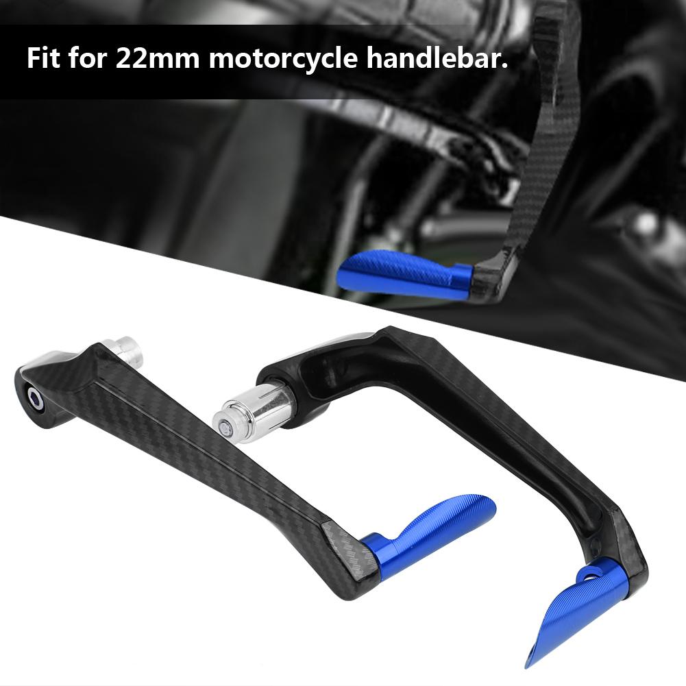 1 Pair of Carbon Motorcycle Brake Levers Handlebar Guard(Red)