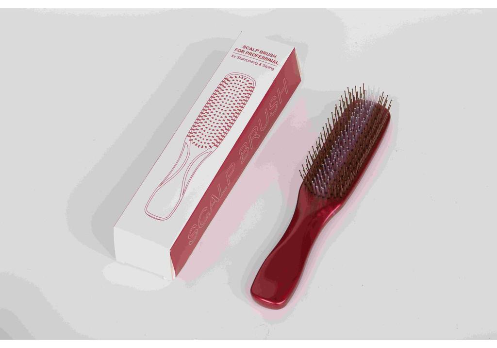 Dual-Use Fluffy Styling & Detangling Comb with Soft Fine Needles and Massage Feature