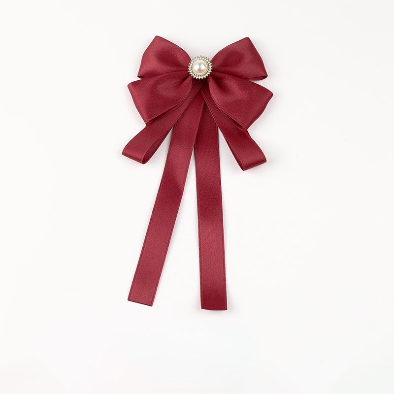 Handmade Bowknot Brooch Fabric Bow Tie British Style Female Shirt Collar Pins Fashion Jewelry Brooches For Women Accessories