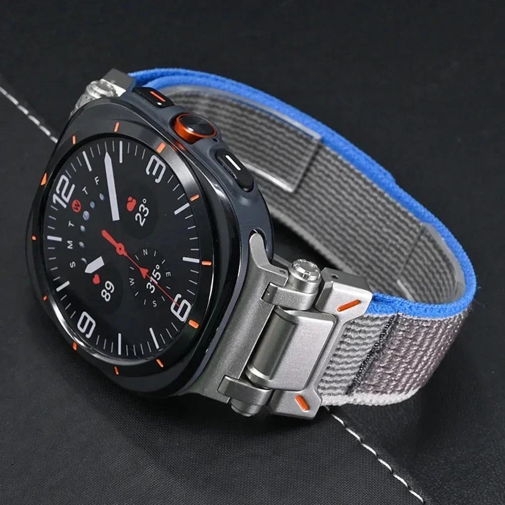 Trail Loop Nylon Band For Samsung Galaxy Watch 7 Ultra 47mm Strap Men Bracelet for SAMSUNG ULTRA 47 47MM Stainless Steel Correa