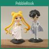 Sailor Moon Tsukino Usagi E Chiba Mamoru Set di Action Figure in PVC con Personaggi Anime da Collezione per Fan