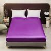 European and American Sizes Satin Fitted Sheet Smooth Skin-friendly Elastic Band Bed Sheet King Size Rayon Full Bedsheet 180x200
