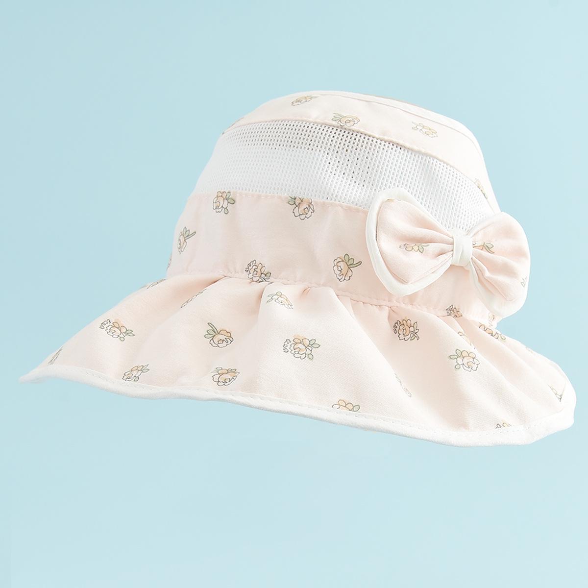 Шикарная Цветочная Шляпа-Козырек с Широкими Полями и Бантом - Ветрозащитная Студенческая Панама 52-54 cm
