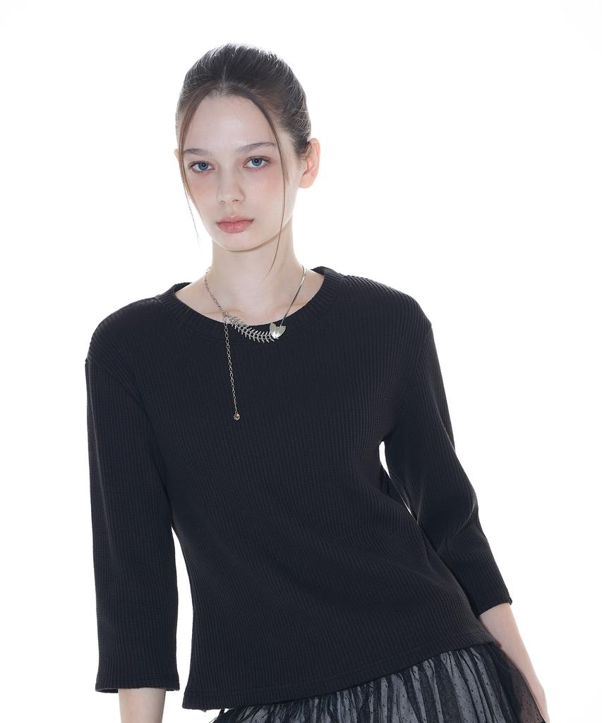 LARTIGENT L14 Waffle T-Shirt (Black)