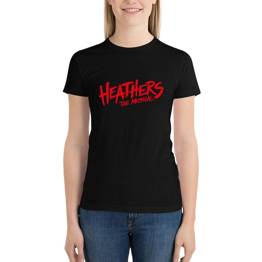 Heathers The Musical Merch Heathers Logo T-Shirt Quick Drying Plus Size Tops Short Sleeve Tee Tshirts Woman