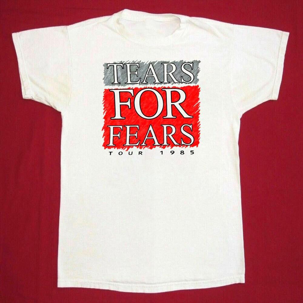 

Винтажная футболка Tears For Fears Тур 1985 Хлопок Белый Унисекс Полный Размер DI011 Унисекс Футболка S