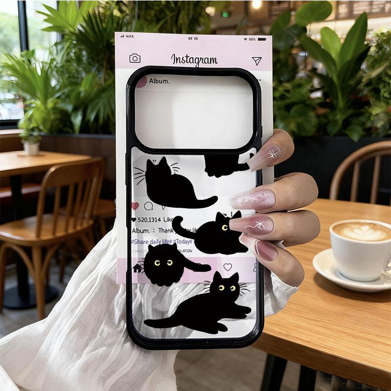Cool Cartoon Black Cat Phone Case For IPhone 17 Air 17Pro 17ProMax 17 Pro Max Lovely Hard PC Shells Fundas for iPhone 17 Case iPhone Air