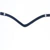 Single Row of Sparkling Light Teal Emerald-Cut Snap browband Made from Durable Leather .